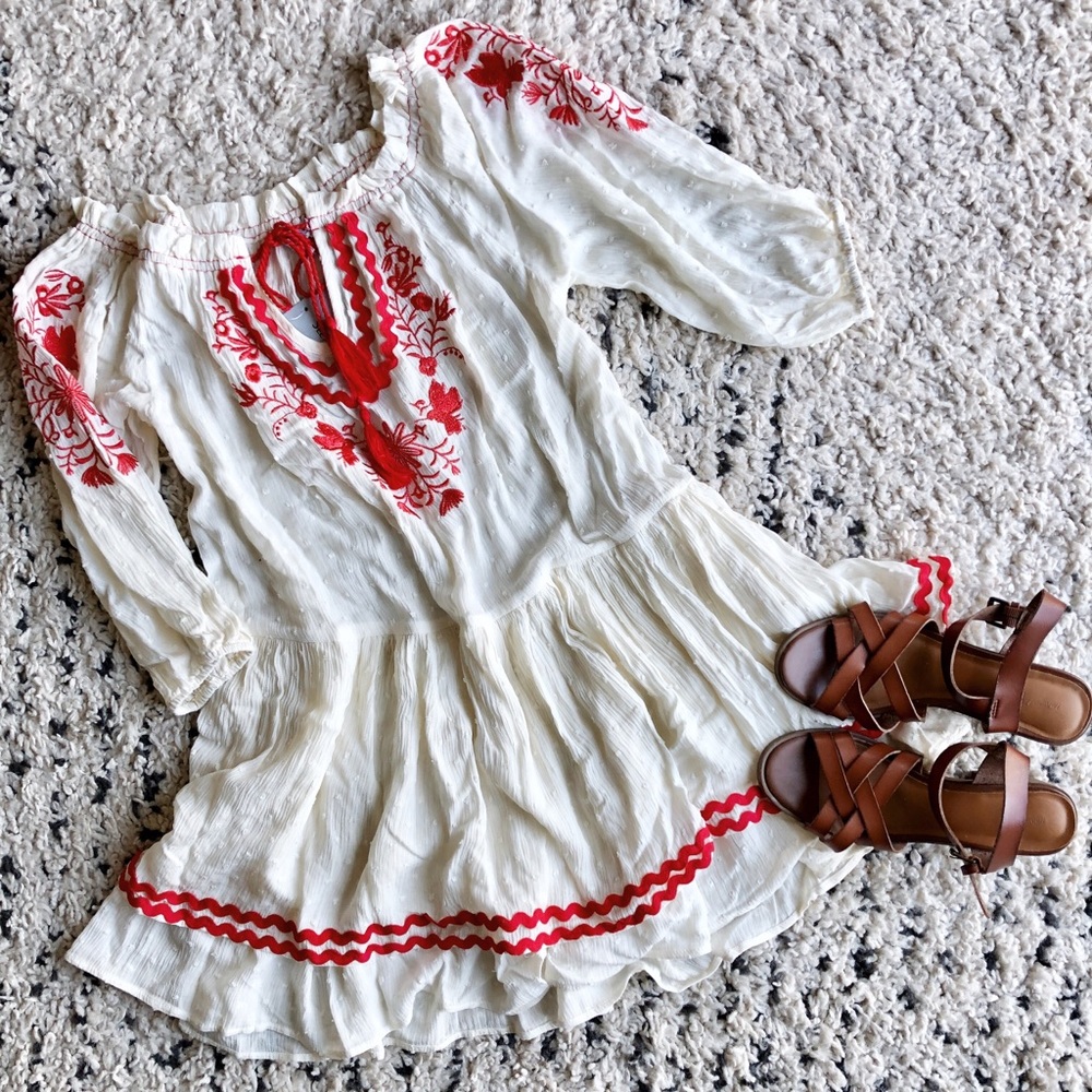 Embroidered Dress/Swim Coverup size S